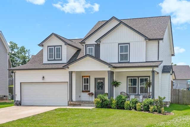1098 Eagles View Dr, Clarksville, TN 37040 - view of front of property with concrete driveway, covered porch, roof with shingles, and a garage