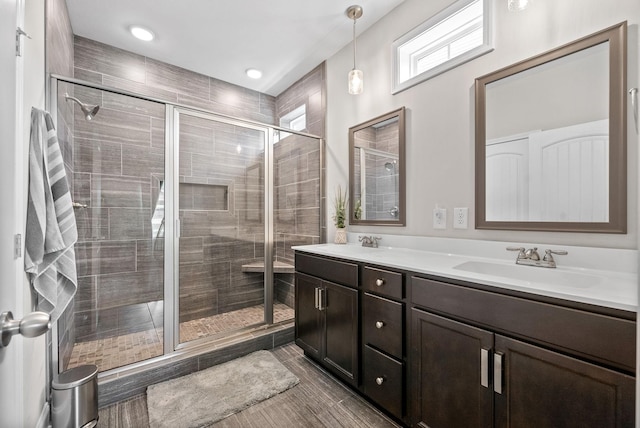 1098 Eagles View Dr, Clarksville, TN 37040 - full bath with double vanity and a stall shower