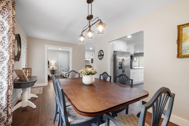 2913 New Hope Rd, Hendersonville, TN 37075 - dining room featuring dark wood-style floors and recessed lighting