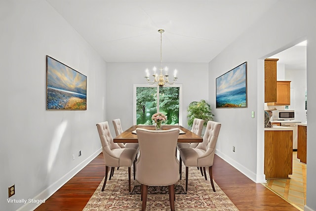 1438 Brighton Cir, Old Hickory, TN 37138 - dining area featuring a chandelier and wood finished floors