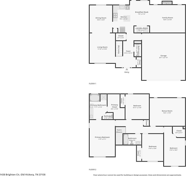 1438 Brighton Cir, Old Hickory, TN 37138 - view of floor plan / room layout