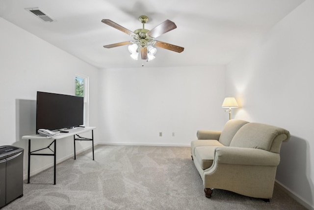 1438 Brighton Cir, Old Hickory, TN 37138 - living area with carpet flooring and ceiling fan