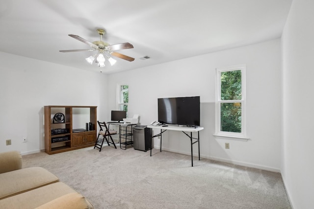 1438 Brighton Cir, Old Hickory, TN 37138 - office with carpet and ceiling fan