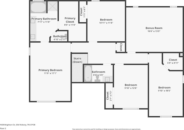 1438 Brighton Cir, Old Hickory, TN 37138 - view of room layout