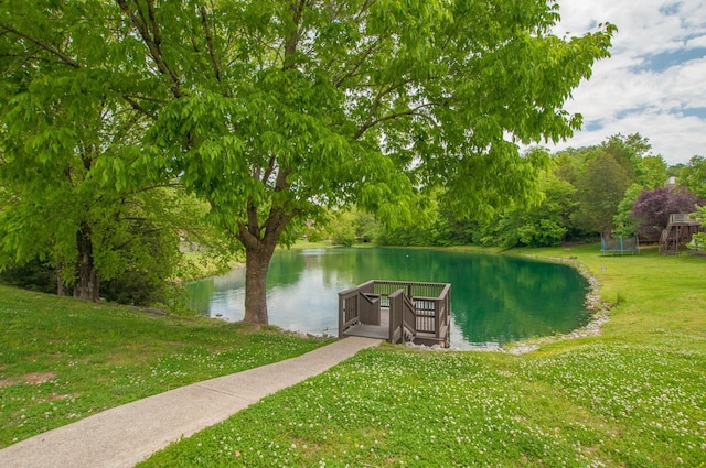 1438 Brighton Cir, Old Hickory, TN 37138 - dock area with a water view and a yard