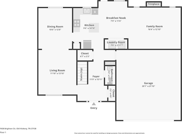 1438 Brighton Cir, Old Hickory, TN 37138 - view of home floor plan