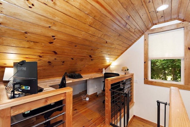 145 W Hollis Chapel Rd, Portland, TN 37148 - office space featuring wood ceiling, lofted ceiling, and wood finished floors