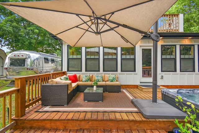 145 W Hollis Chapel Rd, Portland, TN 37148 - wooden terrace with outdoor lounge area