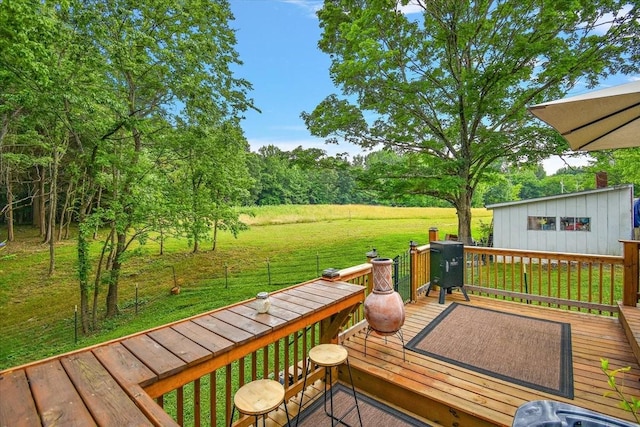 145 W Hollis Chapel Rd, Portland, TN 37148 - wooden terrace featuring a lawn