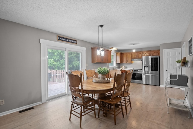 2430 Underwood Rd, Cunningham, TN 37052 - dining area featuring a textured ceiling and light wood-type flooring