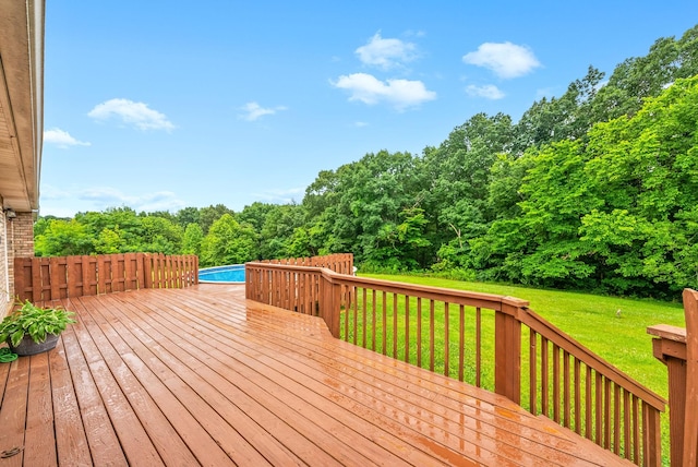 2430 Underwood Rd, Cunningham, TN 37052 - wooden deck featuring a yard and an outdoor pool