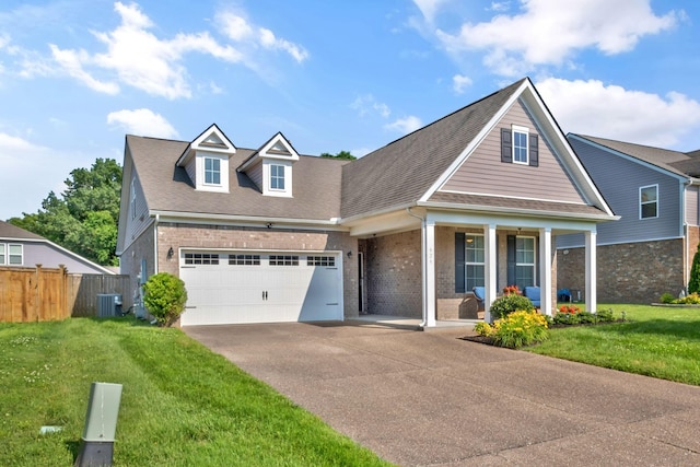 625 Foster Ln, Mount Juliet, TN 37122 - view of front of house with a porch, brick siding, concrete driveway, and roof with shingles