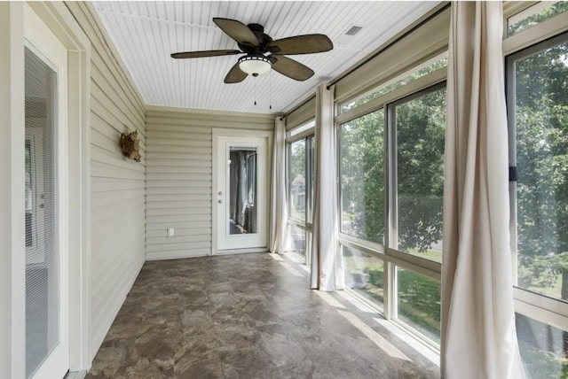 133 Tanasi Shr, Gallatin, TN 37066 - unfurnished sunroom with plenty of natural light and wooden walls