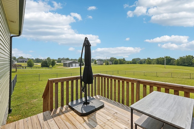 1202 Oak Grove Rd, Dickson, TN 37055 - wooden terrace featuring a fenced backyard and outdoor dining area