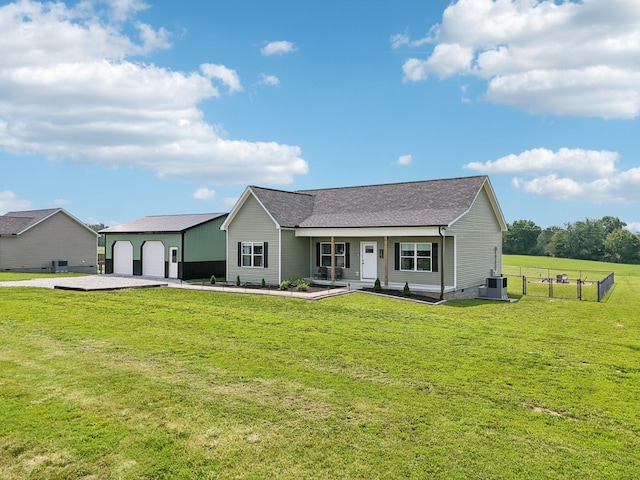 1202 Oak Grove Rd, Dickson, TN 37055 - ranch-style house with a garage, concrete driveway, crawl space, and an outdoor structure