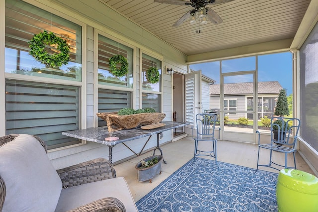 3002 Obion Pass, Spring Hill, TN 37174 - sunroom featuring ceiling fan