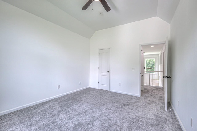 1202 Willow Brook Pass, Mount Juliet, TN 37122 - carpeted spare room with a ceiling fan and vaulted ceiling