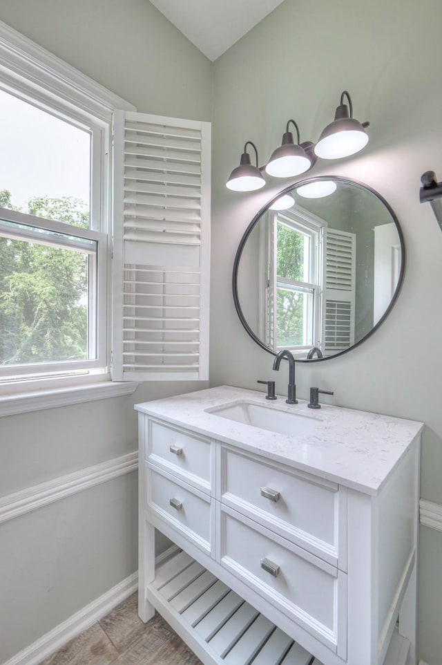 1202 Willow Brook Pass, Mount Juliet, TN 37122 - bathroom with vanity and lofted ceiling