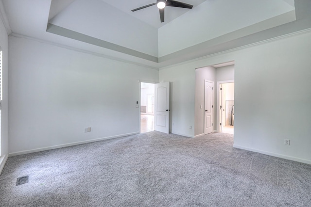 1202 Willow Brook Pass, Mount Juliet, TN 37122 - carpeted empty room with a raised ceiling and a ceiling fan