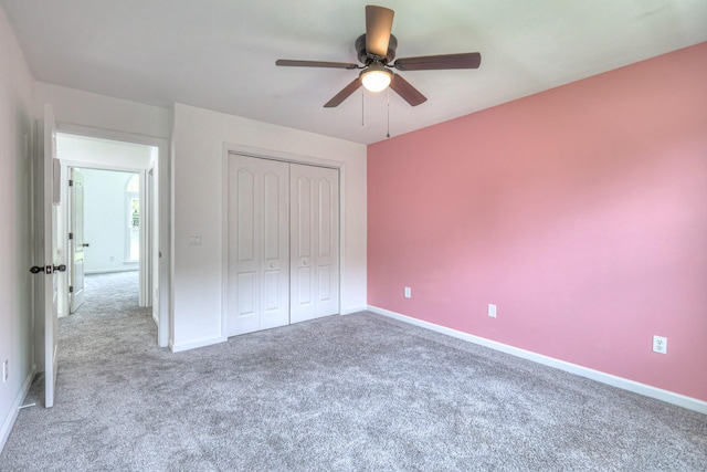 1202 Willow Brook Pass, Mount Juliet, TN 37122 - unfurnished bedroom featuring carpet flooring, a closet, and a ceiling fan