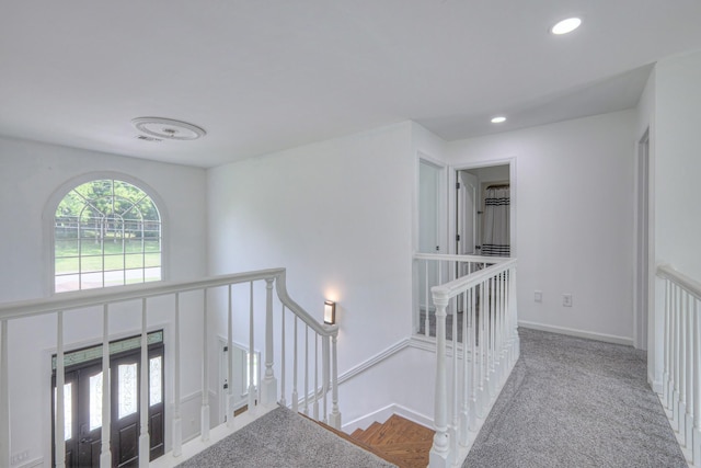 1202 Willow Brook Pass, Mount Juliet, TN 37122 - corridor with an upstairs landing and recessed lighting