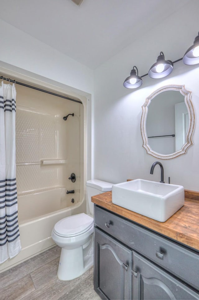 1202 Willow Brook Pass, Mount Juliet, TN 37122 - bathroom featuring vanity, shower / tub combo with curtain, and wood finished floors