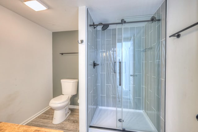 1202 Willow Brook Pass, Mount Juliet, TN 37122 - bathroom featuring a shower stall and wood finished floors