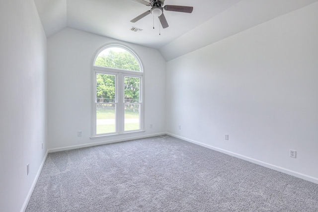 1202 Willow Brook Pass, Mount Juliet, TN 37122 - carpeted spare room featuring lofted ceiling and a ceiling fan
