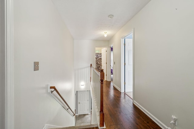 3524 Glenfalls Dr, Hermitage, TN 37076 - corridor featuring an upstairs landing and dark wood-style flooring