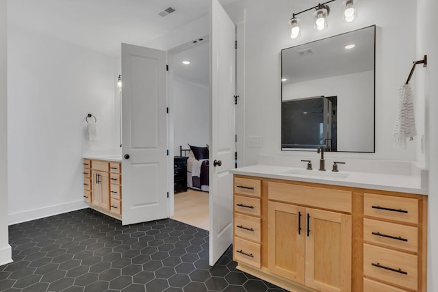 5509 Bridgemore Blvd, Murfreesboro, TN 37129 - ensuite bathroom with vanity, tile patterned flooring, and recessed lighting