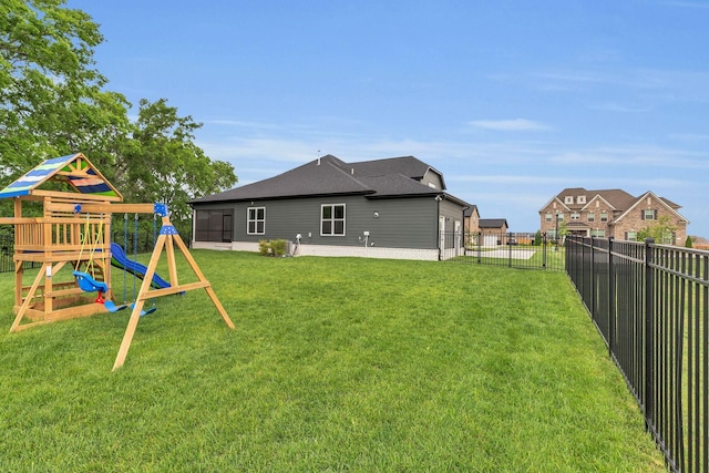 5509 Bridgemore Blvd, Murfreesboro, TN 37129 - back of property with a fenced backyard and a playground