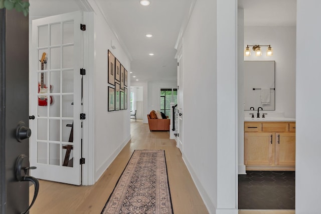 5509 Bridgemore Blvd, Murfreesboro, TN 37129 - hallway featuring light wood finished floors and recessed lighting