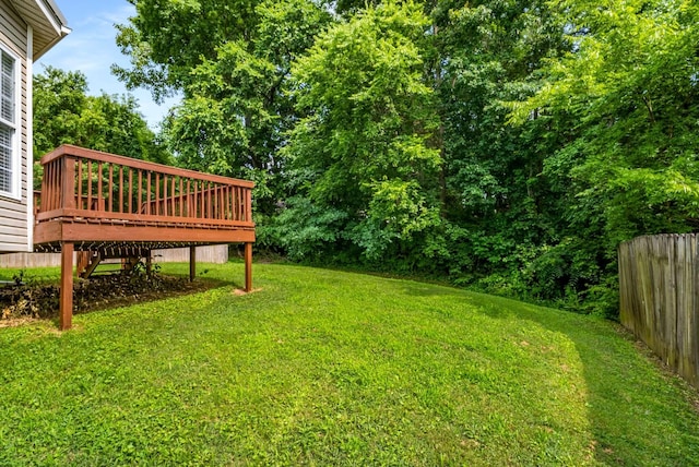 77 Kendall Park Dr, Nashville, TN 37217 - view of yard with a wooden deck