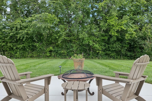 1120 Pretender Way, Columbia, TN 38401 - view of patio featuring an outdoor fire pit