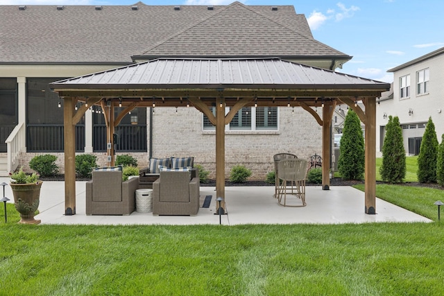 1120 Pretender Way, Columbia, TN 38401 - view of patio featuring a gazebo and a sunroom
