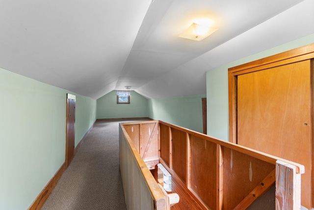 104 S Charlotte St, Dickson, TN 37055 - corridor featuring vaulted ceiling and carpet flooring
