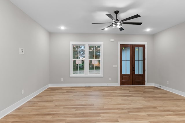 4100 Asbury Rd, Manchester, TN 37355 - entryway with a ceiling fan, light wood finished floors, and recessed lighting