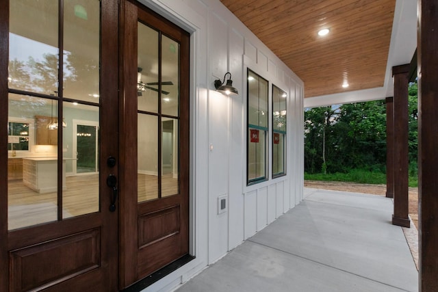 4100 Asbury Rd, Manchester, TN 37355 - view of exterior entry with board and batten siding and french doors