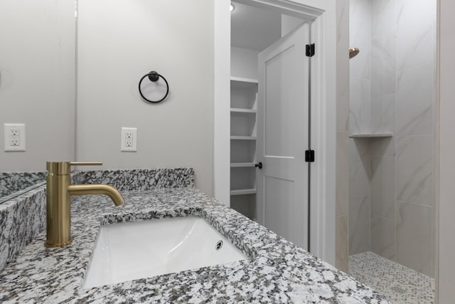 4100 Asbury Rd, Manchester, TN 37355 - full bath featuring vanity, tiled shower, and a closet