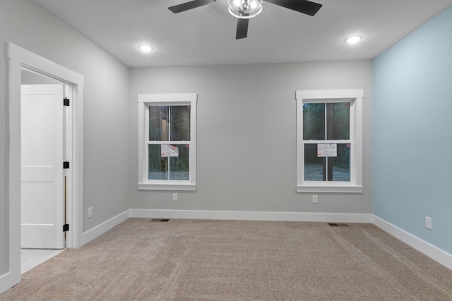 4100 Asbury Rd, Manchester, TN 37355 - carpeted spare room featuring ceiling fan and recessed lighting