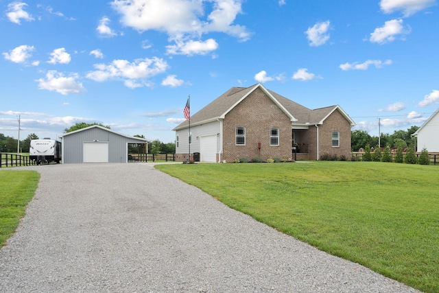 4731 Lunns Store Rd, Chapel Hill, TN 37034 - view of front of home featuring brick siding, driveway, and a detached garage