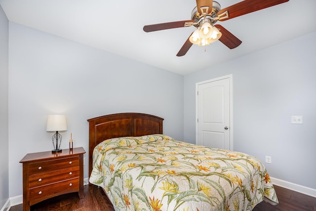 4611 Turquoise Ln, Murfreesboro, TN 37129 - bedroom with dark wood-type flooring and a ceiling fan