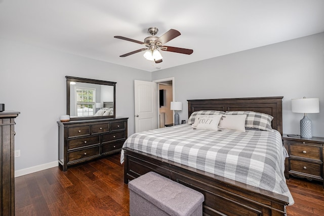 4611 Turquoise Ln, Murfreesboro, TN 37129 - bedroom featuring dark wood finished floors and a ceiling fan