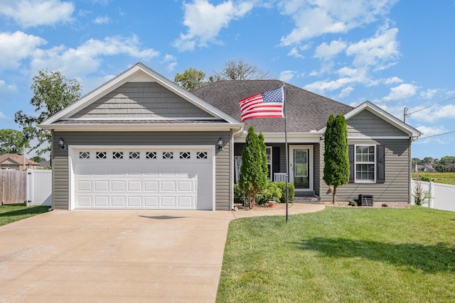 4611 Turquoise Ln, Murfreesboro, TN 37129 - view of front of home featuring concrete driveway, a garage, roof with shingles, and crawl space