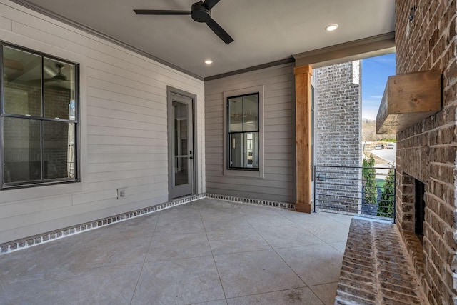 8011 Cane Creek Rd, Nashville, TN 37221 - view of patio / terrace featuring a ceiling fan