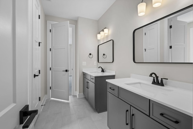 8011 Cane Creek Rd, Nashville, TN 37221 - full bathroom featuring two vanities and tile patterned floors