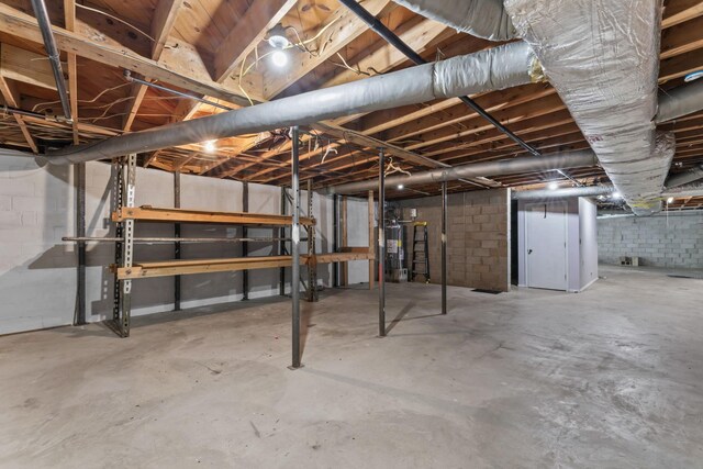 123 Proffitt St, Carthage, TN 37030 - unfinished basement with water heater