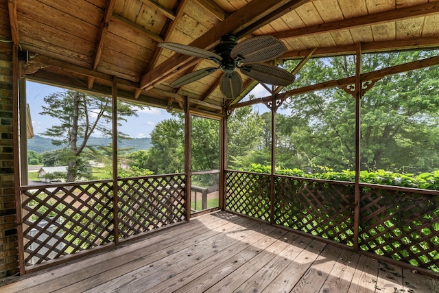123 Proffitt St, Carthage, TN 37030 - wooden terrace with ceiling fan