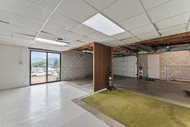 123 Proffitt St, Carthage, TN 37030 - garage featuring concrete block wall