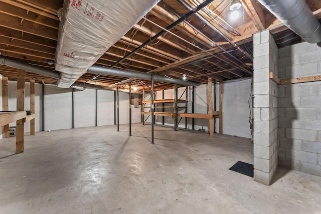 123 Proffitt St, Carthage, TN 37030 - unfinished below grade area featuring concrete block wall